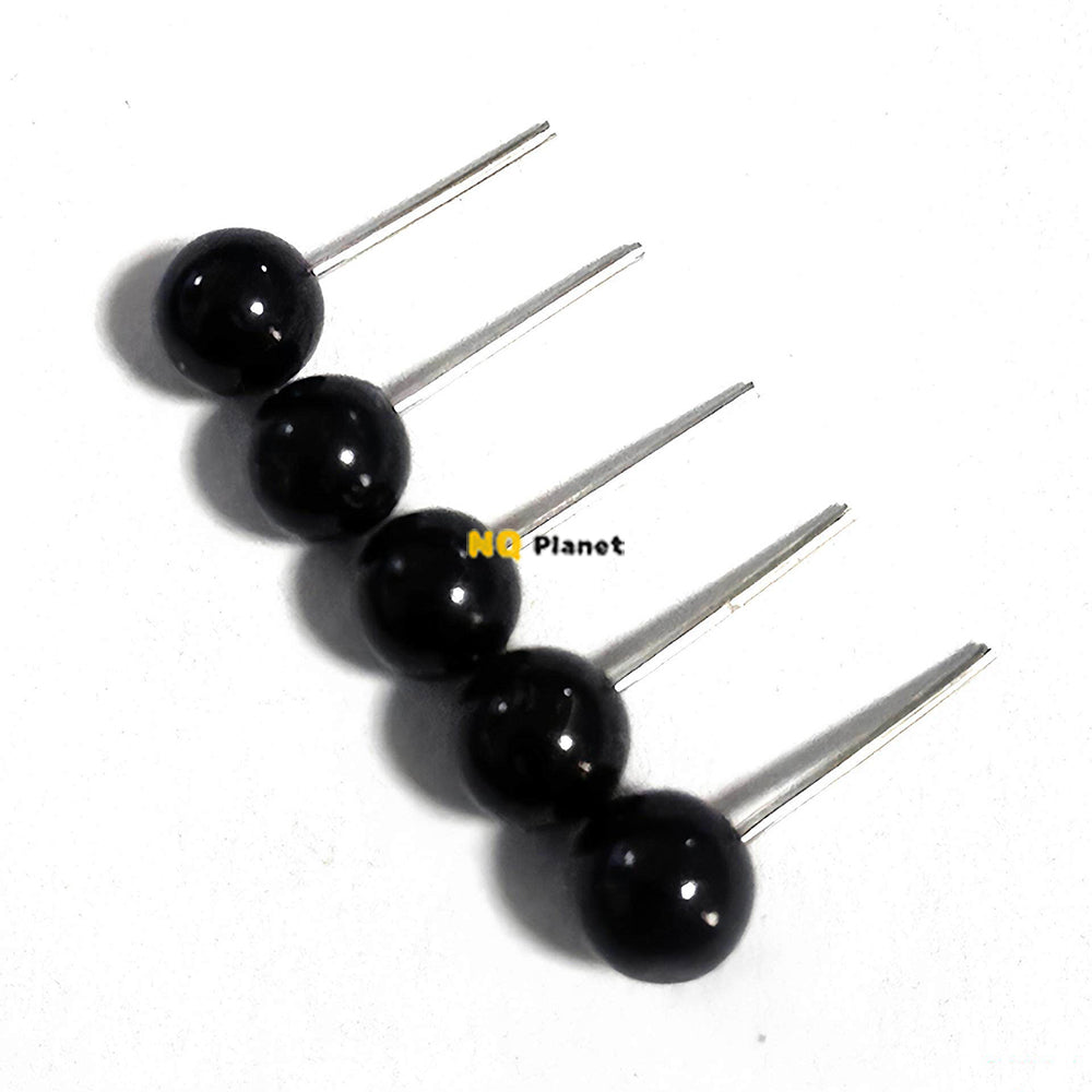 NQ Planet DIY Eyes 4mm/5mm/6mm Black Beans Needle Type Glass Eyes Balls Doll Eyeballs