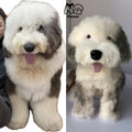 NQ Planet Custom Handmade Dog Keychain Old English Sheepdog Making with 20mm Faux Rabbit Hair Pipe Cleaner