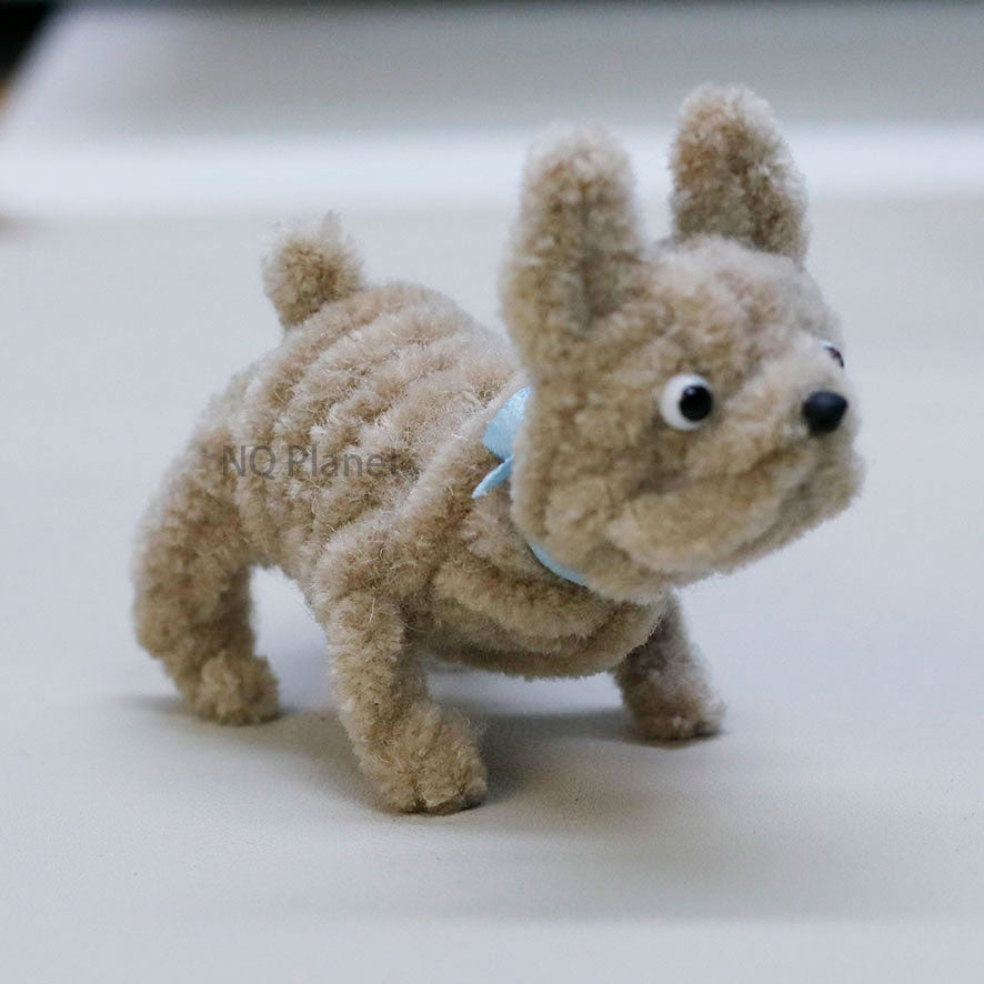NQ Planet Miniature French Bulldog Making with 6mm Wool Pipe Cleaner Ready To Ship