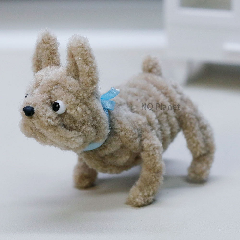 NQ Planet Miniature French Bulldog Making with 6mm Wool Pipe Cleaner Ready To Ship