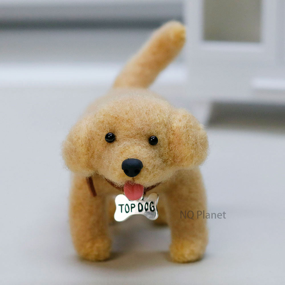 NQ Planet Miniature Golden Retriever Doll Making with 9mm Wool Pipe Cleaner and Felt Ready To Ship