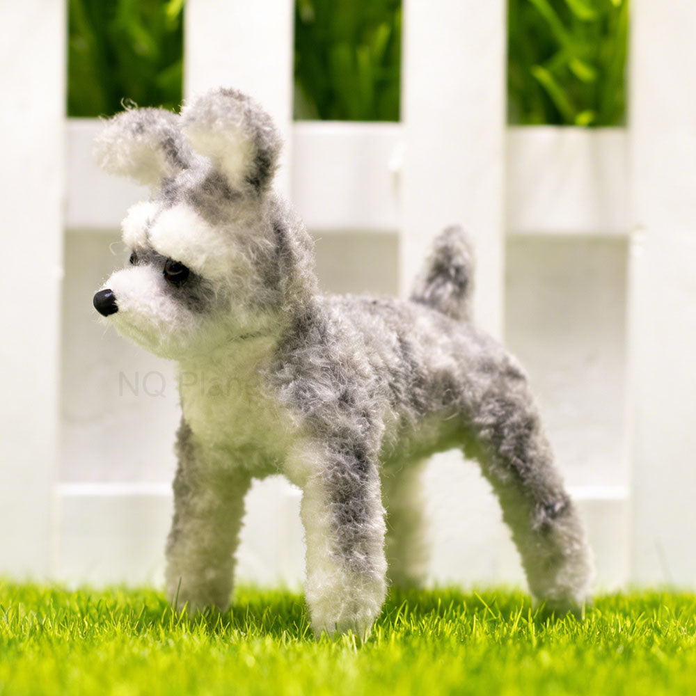 NQ Planet Miniature Schnauzer Dog Making with 6mm Wool Pipe Cleaner Ready To Ship